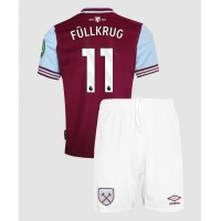 Camiseta West Ham United Niclas Fullkrug #11 Primera Equipación Replica 2024-25 para niños mangas cortas (+ Pantalones cortos)